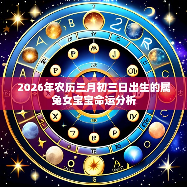 2026年农历三月初三日出生的属兔女宝宝命运分析