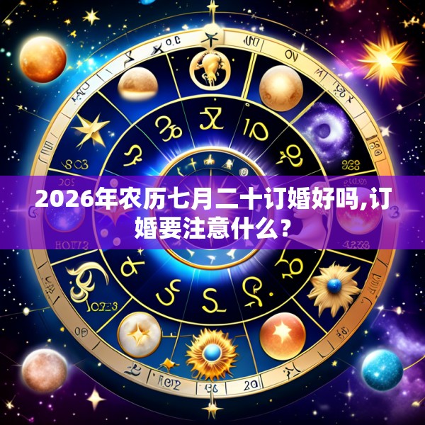 2026年农历七月二十订婚好吗,订婚要注意什么？