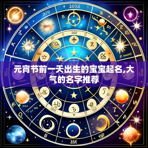 元宵节前一天出生的宝宝起名,大气的名字推荐