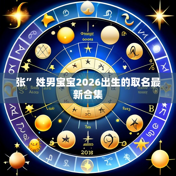 张”姓男宝宝2026出生的取名最新合集