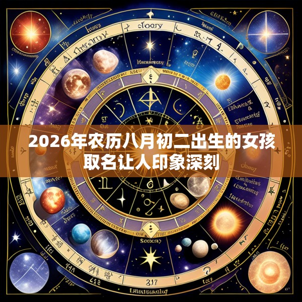 2026年农历八月初二出生的女孩取名让人印象深刻