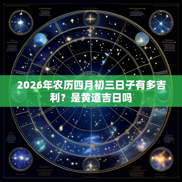 2026年农历四月初三日子有多吉利?是黄道吉日吗
