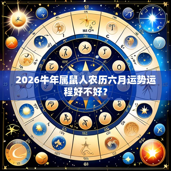 2026牛年属鼠人农历六月运势运程好不好?