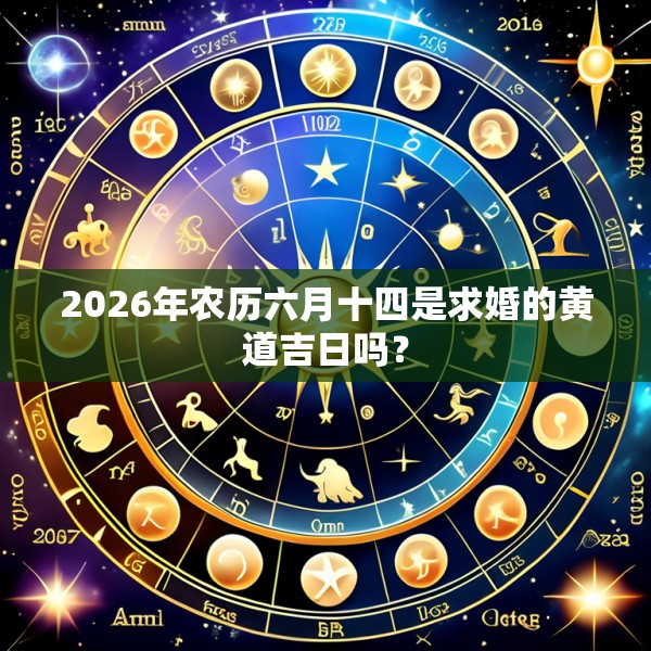 2026年农历六月十四是求婚的黄道吉日吗？