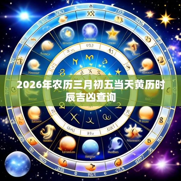 2026年农历三月初五当天黄历时辰吉凶查询
