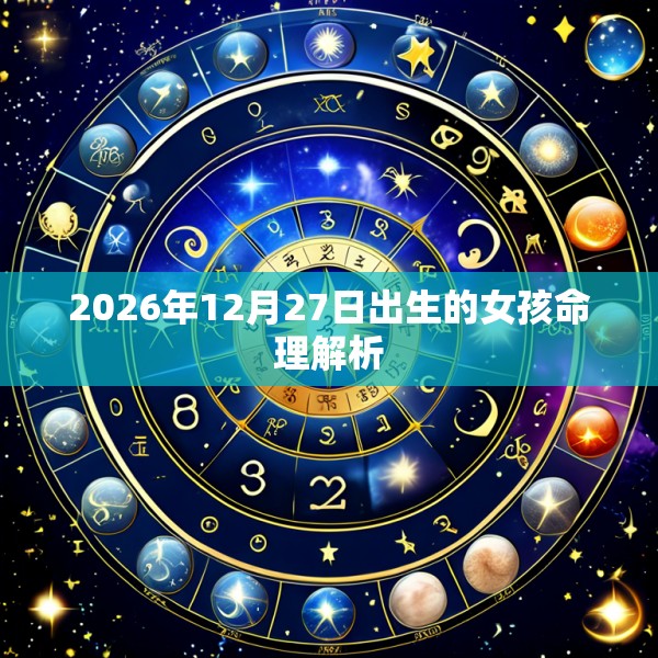 2026年12月27日出生的女孩命理解析