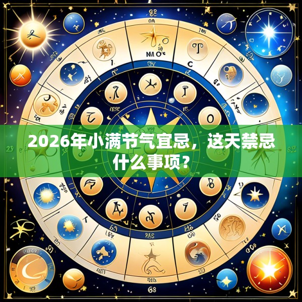 2026年小满节气宜忌，这天禁忌什么事项？