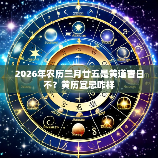 2026年农历三月廿五是黄道吉日不？黄历宜忌咋样