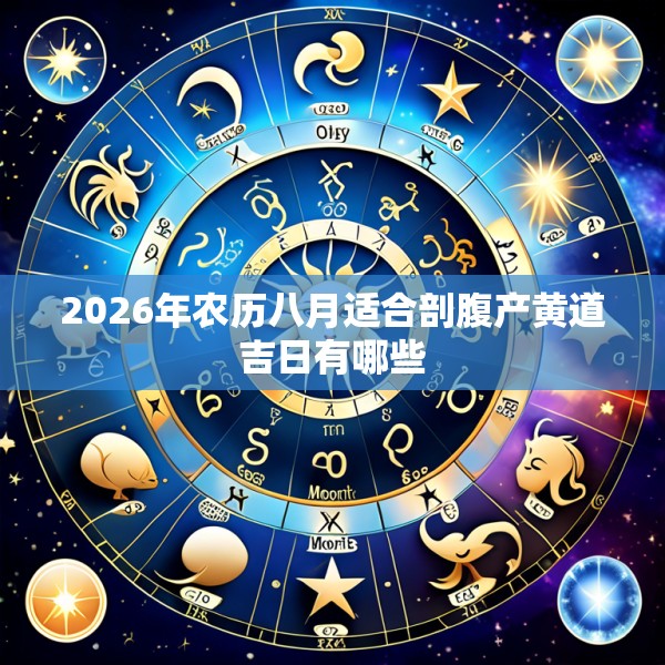2026年农历八月适合剖腹产黄道吉日有哪些
