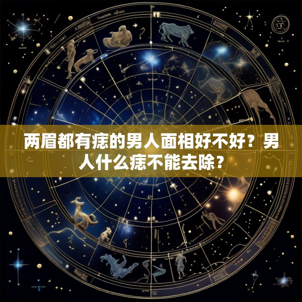 两眉都有痣的男人面相好不好？男人什么痣不能去除？