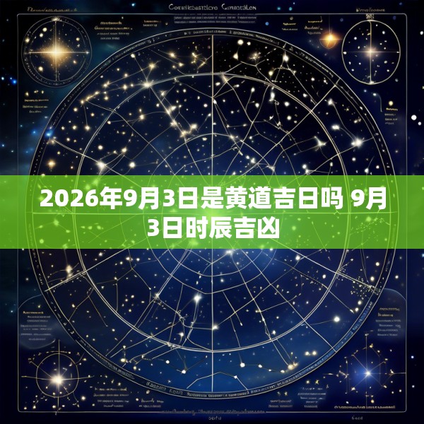 2026年9月3日是黄道吉日吗 9月3日时辰吉凶