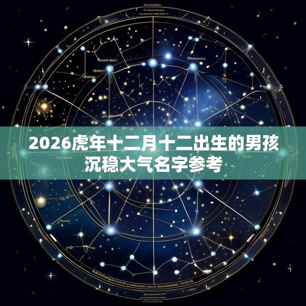 2026虎年十二月十二出生的男孩沉稳大气名字参考