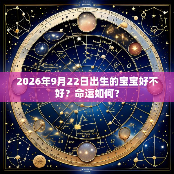 2026年9月22日出生的宝宝好不好?命运如何?