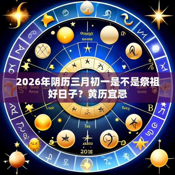 2026年阴历三月初一是不是祭祖好日子？黄历宜忌