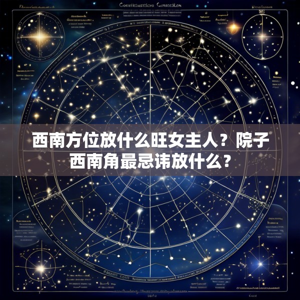 西南方位放什么旺女主人？院子西南角最忌讳放什么？