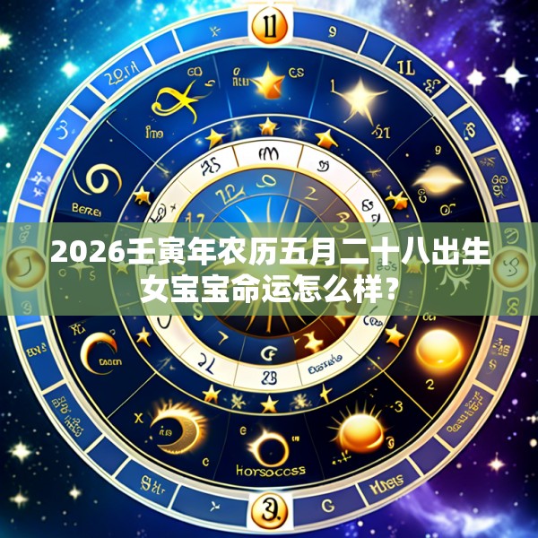 2026壬寅年农历五月二十八出生女宝宝命运怎么样？
