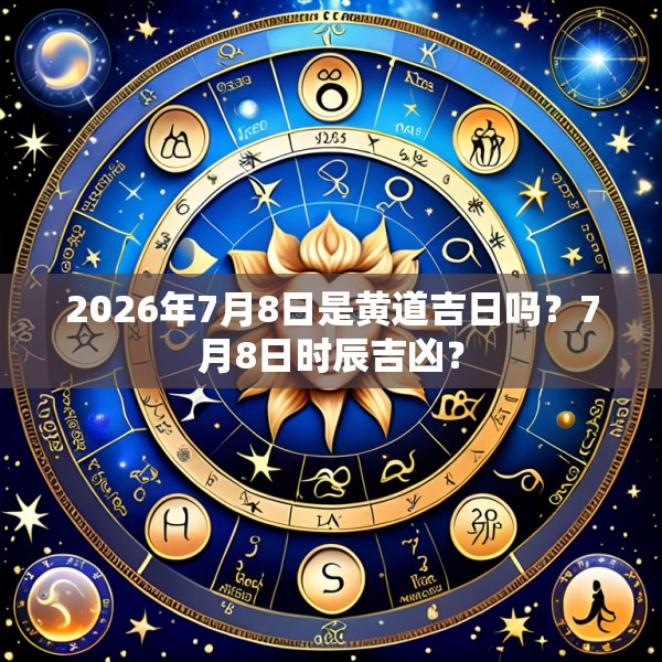 2026年7月8日是黄道吉日吗？7月8日时辰吉凶？