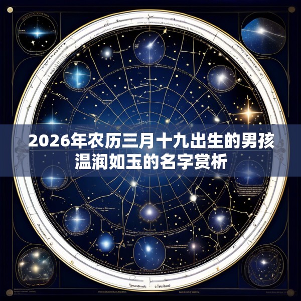 2026年农历三月十九出生的男孩温润如玉的名字赏析