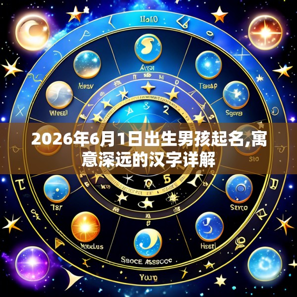 2026年6月1日出生男孩起名,寓意深远的汉字详解