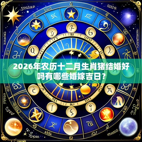 2026年农历十二月生肖猪结婚好吗有哪些婚嫁吉日?