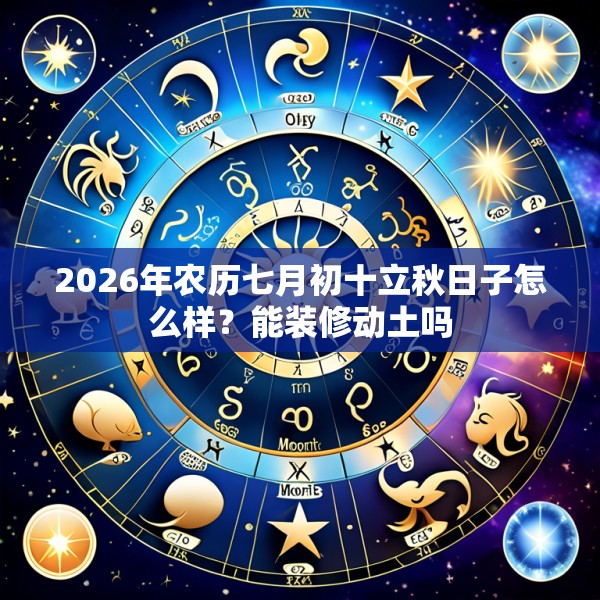 2026年农历七月初十立秋日子怎么样？能装修动土吗