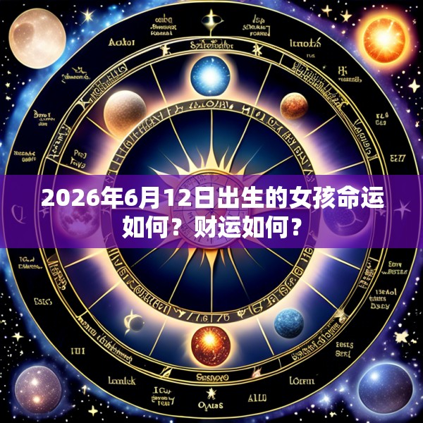 2026年6月12日出生的女孩命运如何?财运如何?