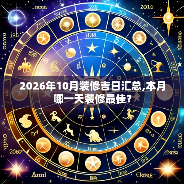 2026年10月装修吉日汇总,本月哪一天装修最佳？
