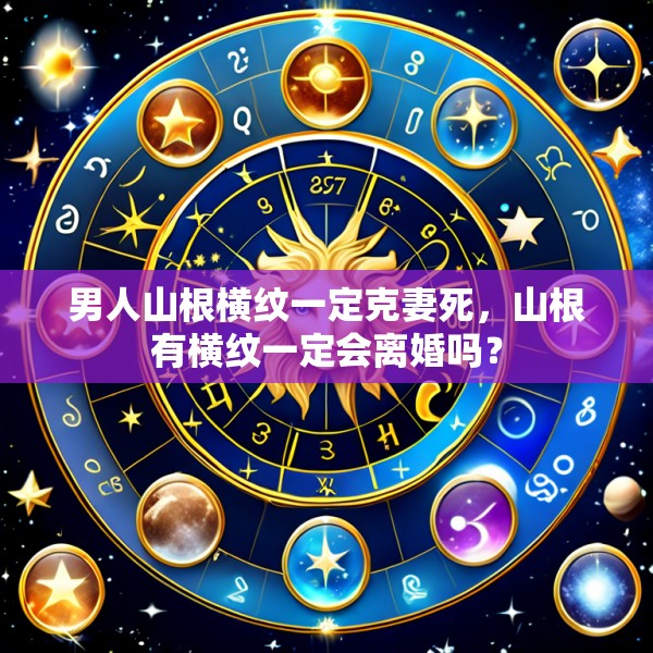 男人山根横纹一定克妻死，山根有横纹一定会离婚吗？