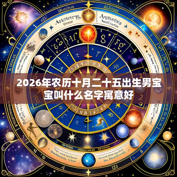 2026年农历十月二十五出生男宝宝叫什么名字寓意好