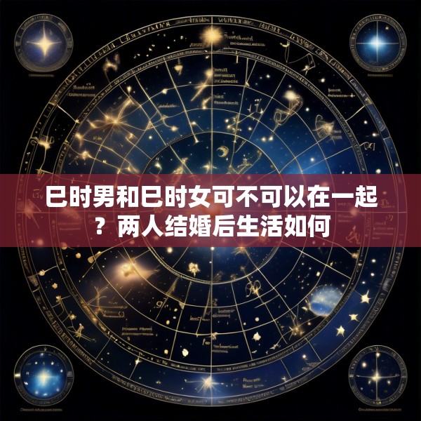 巳时男和巳时女可不可以在一起?两人结婚后生活如何