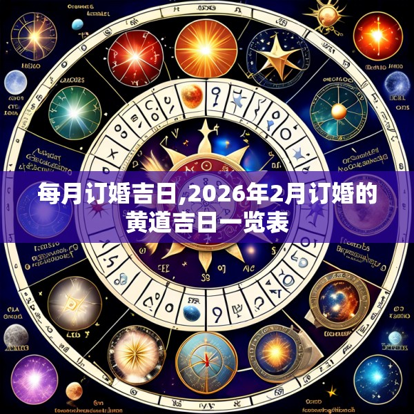 每月订婚吉日,2026年2月订婚的黄道吉日一览表