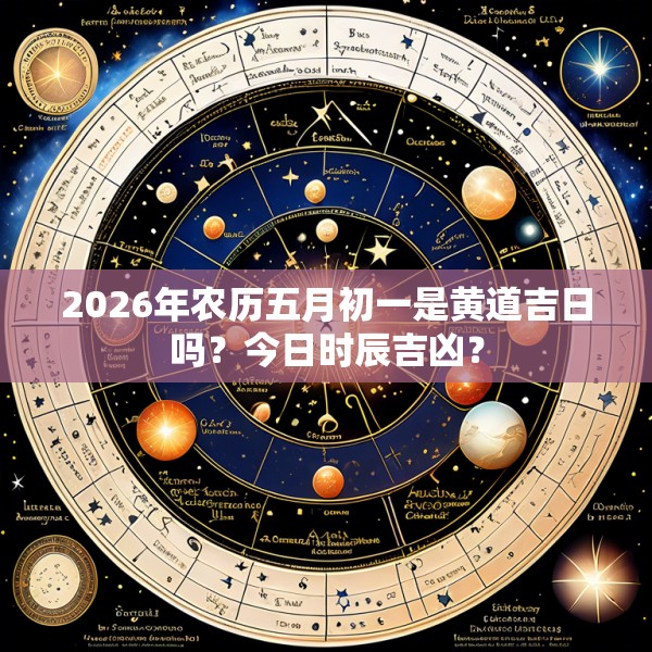 2026年农历五月初一是黄道吉日吗?今日时辰吉凶?