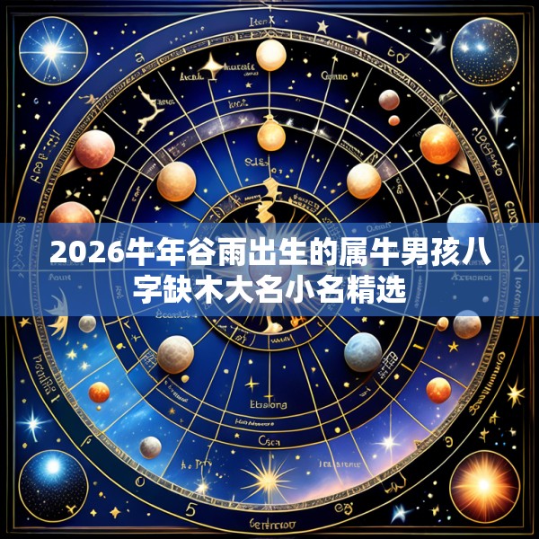 2026牛年谷雨出生的属牛男孩八字缺木大名小名精选