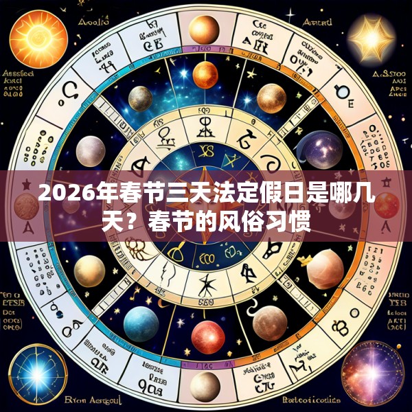 2026年春节三天法定假日是哪几天?春节的风俗习惯