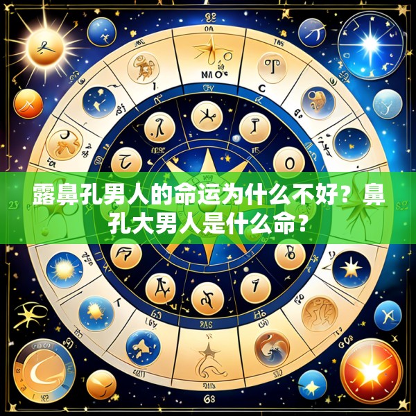 露鼻孔男人的命运为什么不好?鼻孔大男人是什么命?
