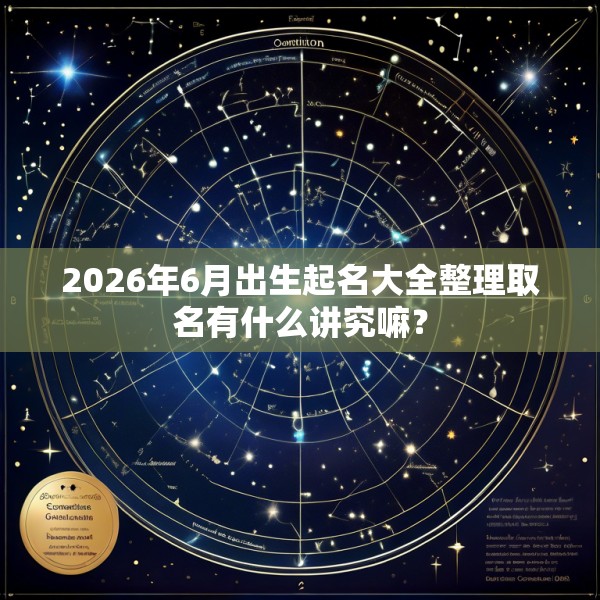 2026年6月出生起名大全整理取名有什么讲究嘛?
