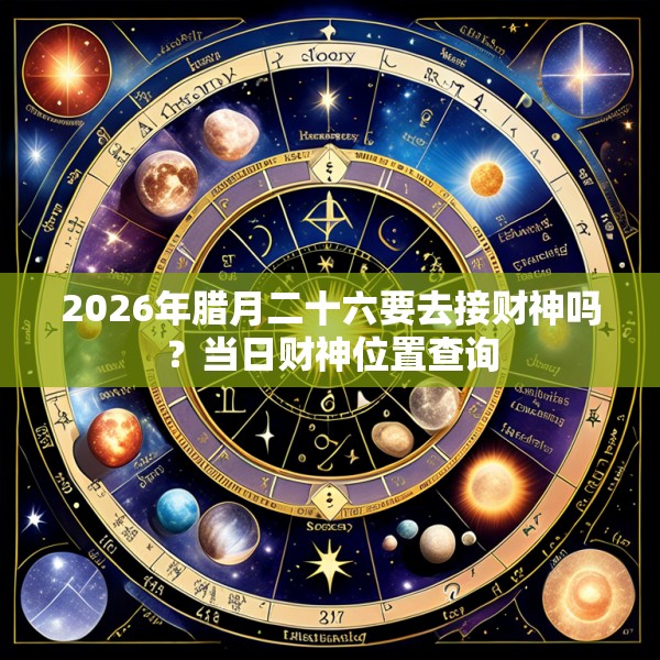 2026年腊月二十六要去接财神吗？当日财神位置查询