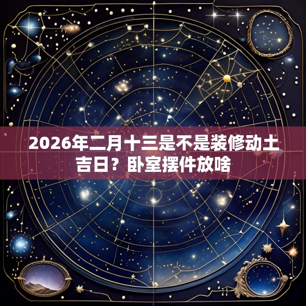 2026年二月十三是不是装修动土吉日?卧室摆件放啥