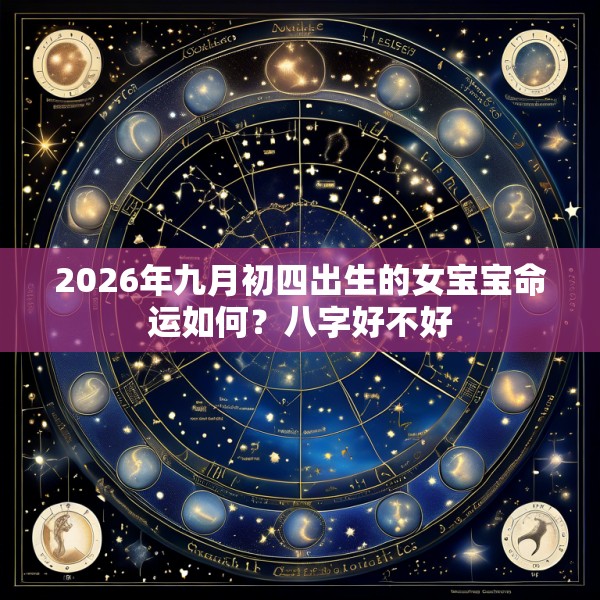 2026年九月初四出生的女宝宝命运如何？八字好不好