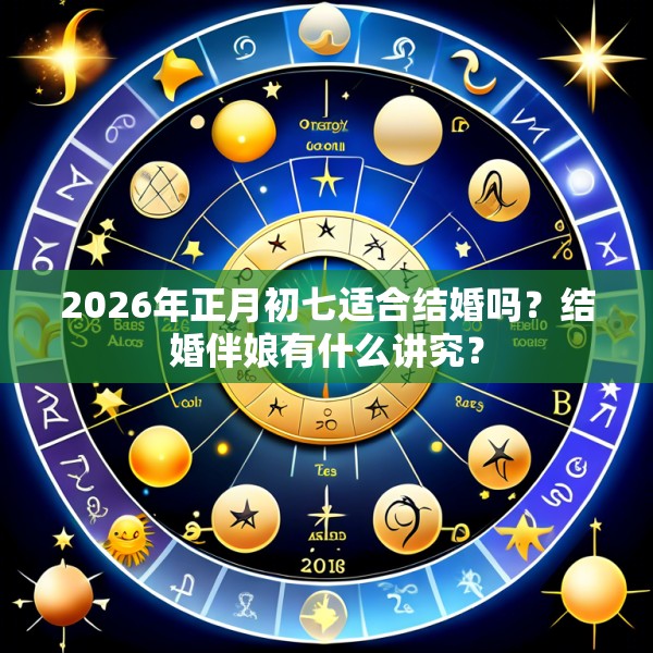 2026年正月初七适合结婚吗？结婚伴娘有什么讲究？