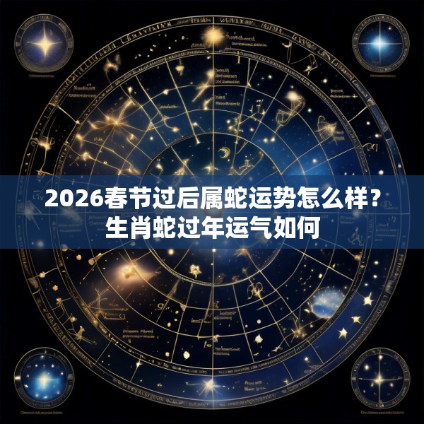 2026春节过后属蛇运势怎么样？生肖蛇过年运气如何