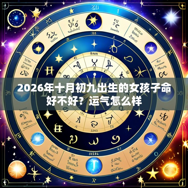 2026年十月初九出生的女孩子命好不好？运气怎么样