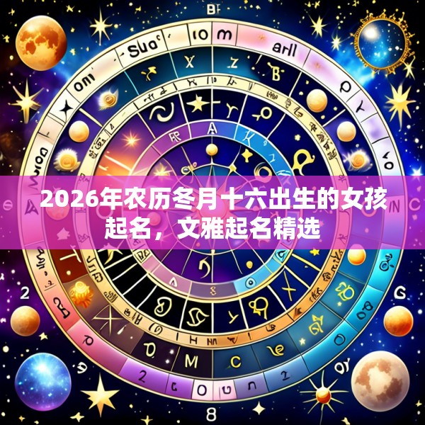 2026年农历冬月十六出生的女孩起名,文雅起名精选