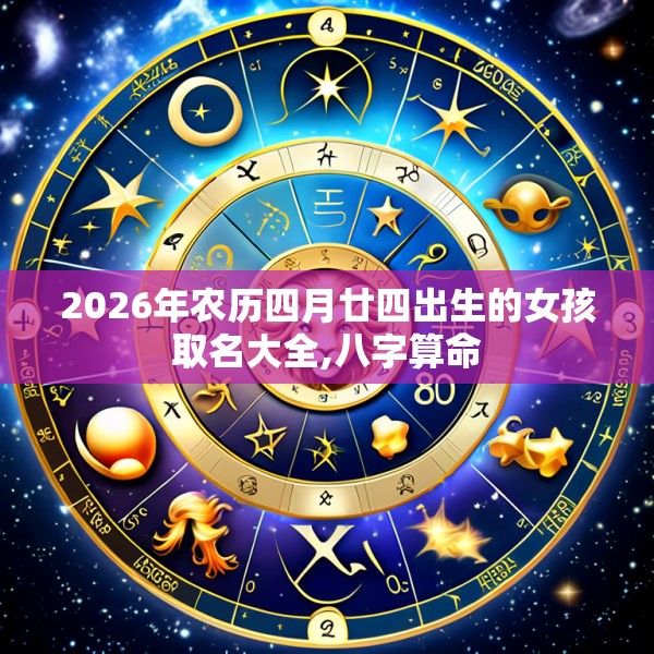 2026年农历四月廿四出生的女孩取名大全,八字算命