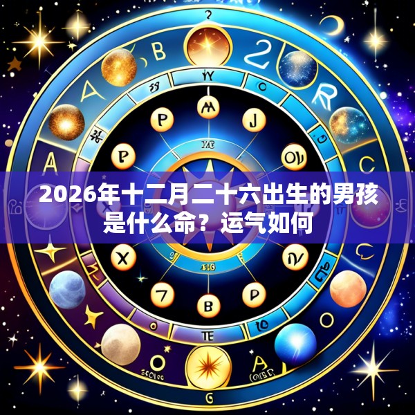 2026年十二月二十六出生的男孩是什么命？运气如何