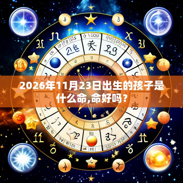 2026年11月23日出生的孩子是什么命,命好吗？