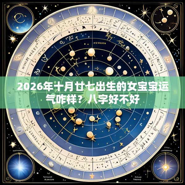 2026年十月廿七出生的女宝宝运气咋样？八字好不好