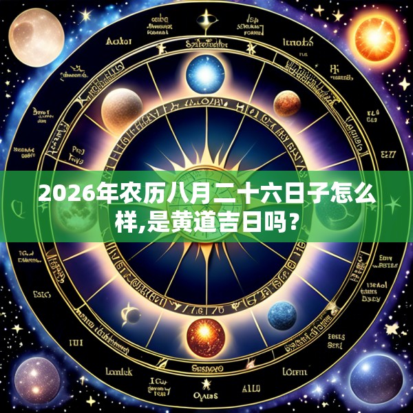 2026年农历八月二十六日子怎么样,是黄道吉日吗?