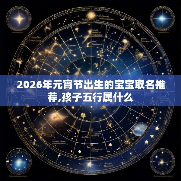 2026年元宵节出生的宝宝取名推荐,孩子五行属什么