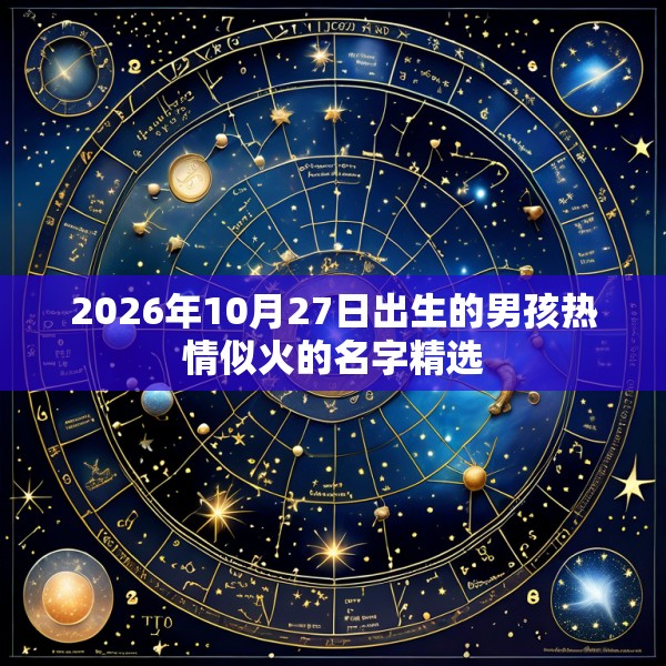 2026年10月27日出生的男孩热情似火的名字精选